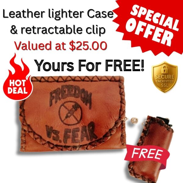 COMBO - Freedom Vs. Fear! Tobacco Pouch + Lighter Case + Clip - Image 2