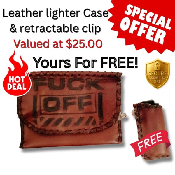 COMBO - Feck Off! Tobacco Pouch + Lighter Case + Clip - Image 2