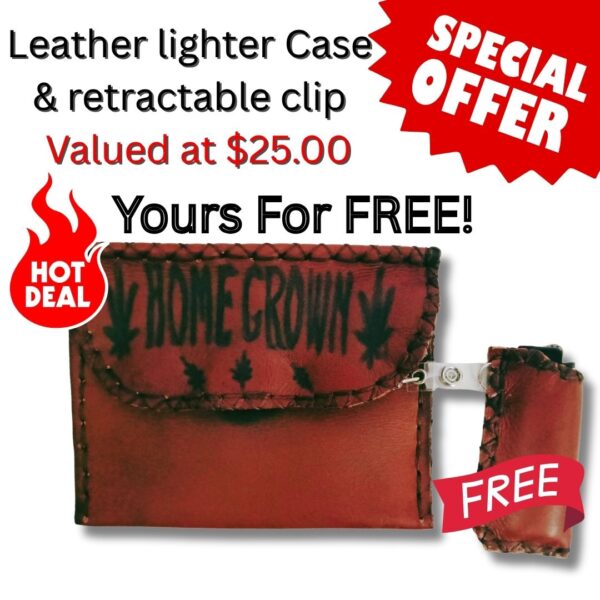 COMBO - Home Grown! Tobacco Pouch + Lighter Case + Clip - Image 2