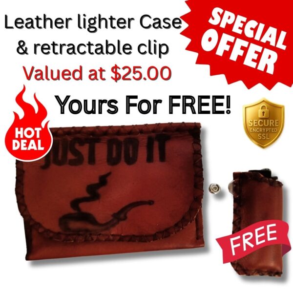 COMBO - Just Do It! Tobacco Pouch + Lighter Case + Clip - Image 2