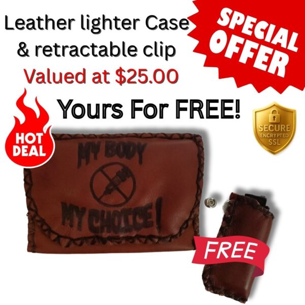 COMBO - My Body My Choice! Tobacco Pouch + Lighter Case + Clip - Image 2