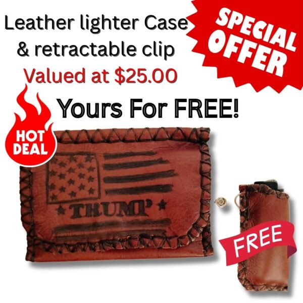 COMBO - Trump Tobacco Pouch + Lighter Case + Clip - Image 2