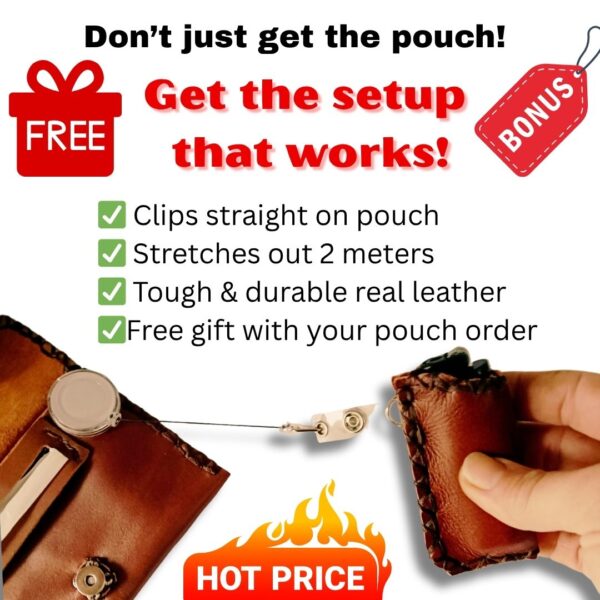 COMBO - Freedom Vs. Fear Tobacco Pouch + Lighter Case + Clip - Image 4