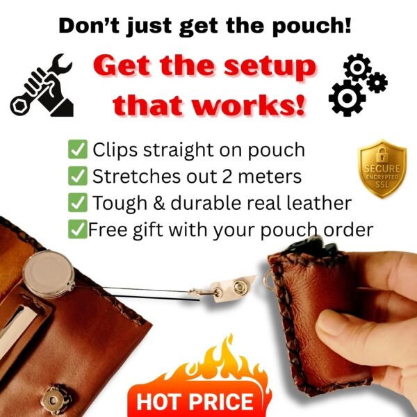 COMBO - Marijuana Tobacco Pouch + Lighter Case + Clip - Image 4