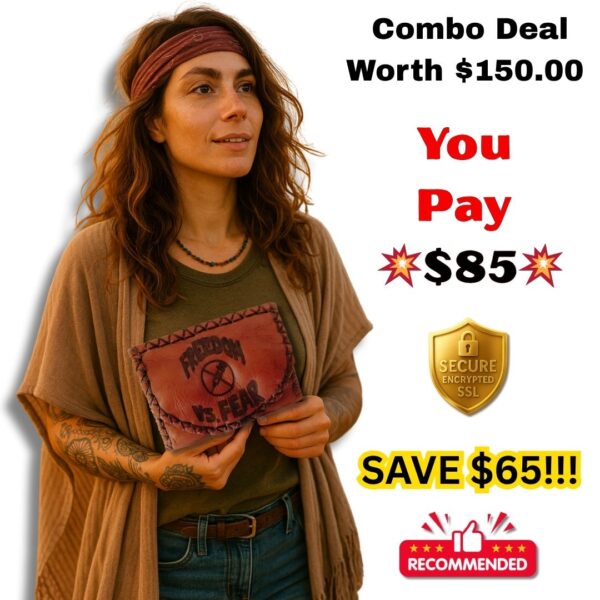 COMBO - Freedom Vs. Fear Tobacco Pouch + Lighter Case + Clip - Image 6
