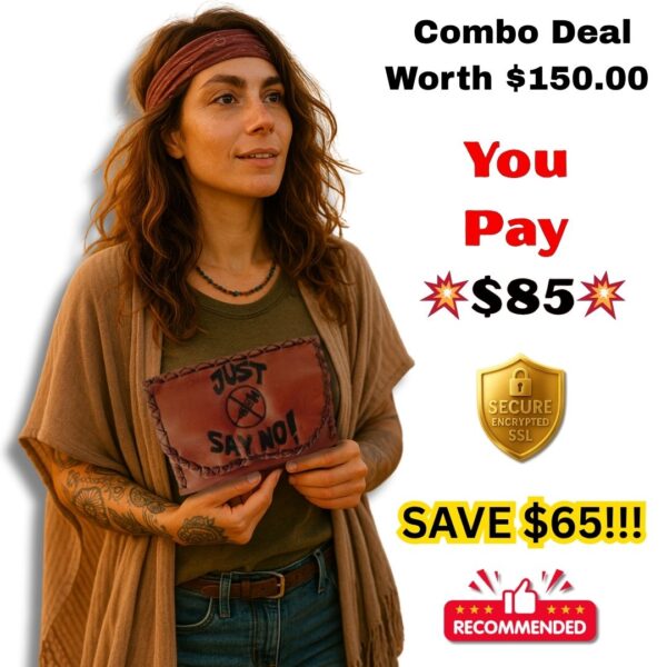 COMBO - Just Say No! Tobacco Pouch + Lighter Case + Clip - Image 6