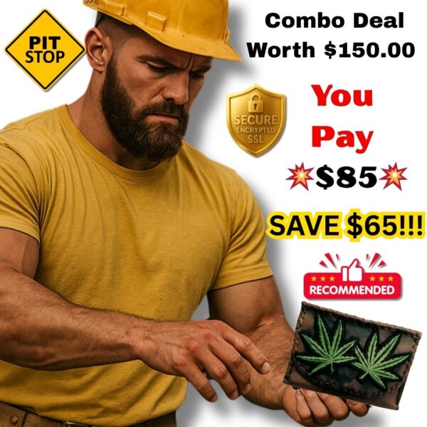 COMBO - Marijuana Leaf Tobacco Pouch + Lighter Case + Clip - Image 6