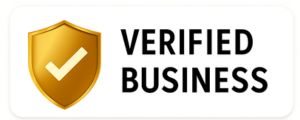 Image is of a gold tick in a lock with text saying verified business for knotic creations checkout process trust